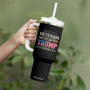 Dad Grandpa Veteran For Trump 2024 Tumbler With Handle 4th Of July American USA Flag TB10 Print Your Wear