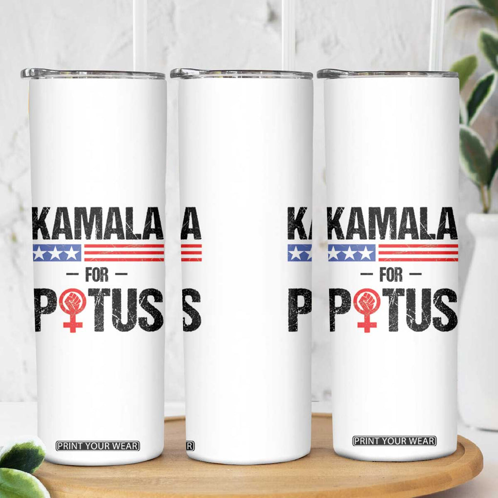 Harris 2024 Madam President Skinny Tumbler Kamala For Potus TB10 Print Your Wear