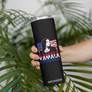 Kamala Madam President Skinny Tumbler Harris 2024 American Flag TB10 Print Your Wear