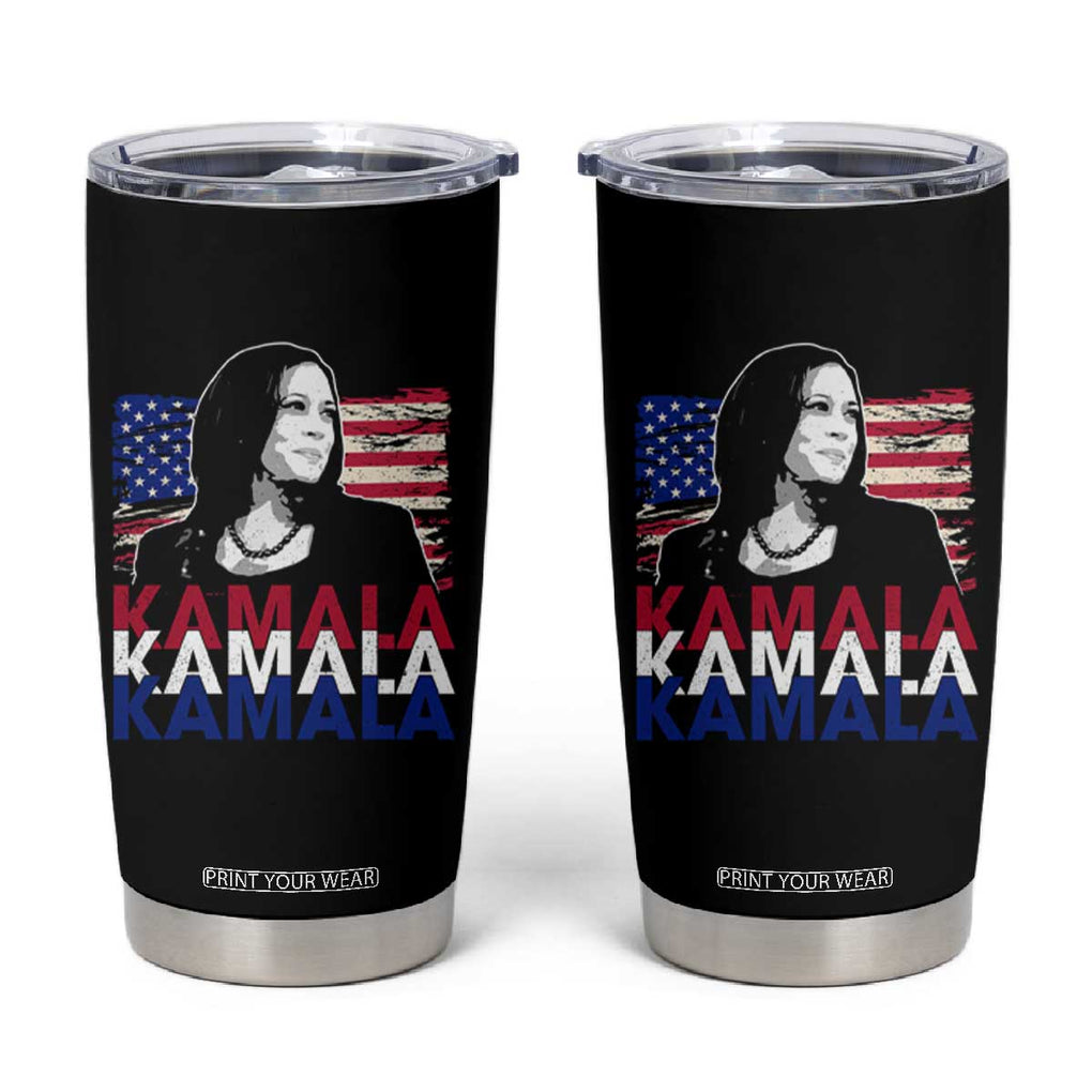 Kamala Madam President Tumbler Cup Harris 2024 American Flag TB10 Black Print Your Wear