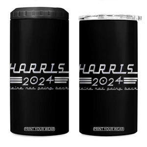 Kamala Harris 24 President 4 in 1 Can Cooler Tumbler We're Not Going Back 47 th President USA America 2024 Election TB10 One Size: 16 oz Black Print Your Wear