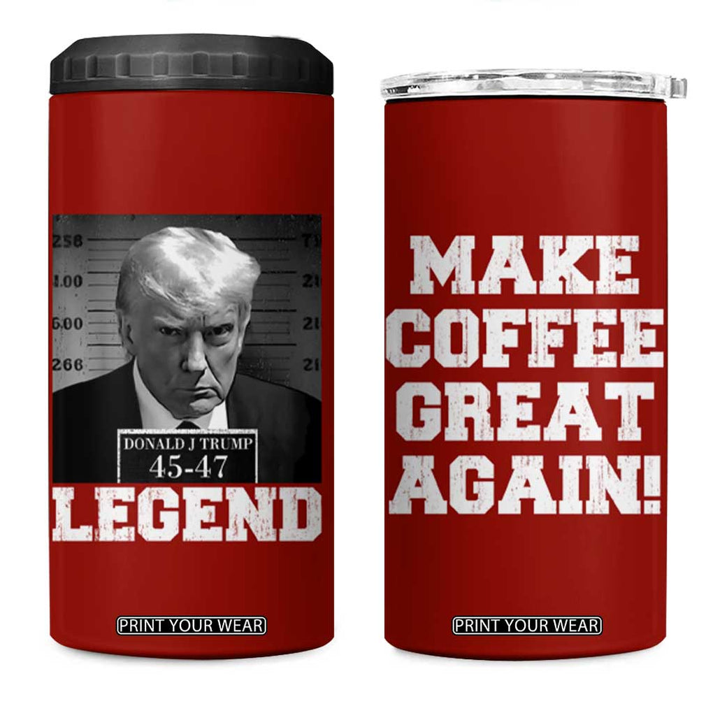 Trump Mug Shot 4 in 1 Can Cooler Tumbler Make Coffee Great Again Mugshot Trump Coffee Mugs Gifts TB10 One Size: 16 oz Red Print Your Wear