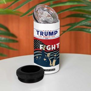 Donald Trump 2024 4 in 1 Can Cooler Tumbler Trump Assassination Attempt Fight Never Surrender Make America Great 2024 Campaign President Election TB10 Print Your Wear