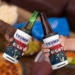 Donald Trump 2024 4 in 1 Can Cooler Tumbler Trump Assassination Attempt Fight Never Surrender Make America Great 2024 Campaign President Election TB10 Print Your Wear