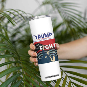 Donald Trump 2024 Skinny Tumbler Trump Assassination Attempt Fight Never Surrender Make America Great 2024 Campaign President Election TB10 Print Your Wear