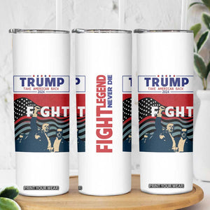 Donald Trump 2024 Skinny Tumbler Trump Assassination Attempt Fight Never Surrender Make America Great 2024 Campaign President Election TB10 Print Your Wear