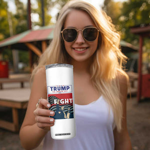 Donald Trump 2024 Skinny Tumbler Trump Assassination Attempt Fight Never Surrender Make America Great 2024 Campaign President Election TB10 Print Your Wear