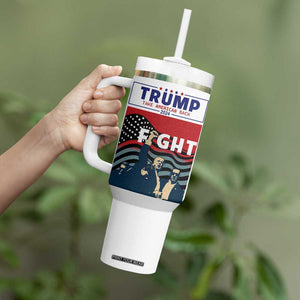 Donald Trump 2024 Tumbler With Handle Trump Assassination Attempt Fight Never Surrender Make America Great 2024 Campaign President Election TB10 Print Your Wear