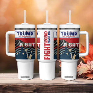 Donald Trump 2024 Tumbler With Handle Trump Assassination Attempt Fight Never Surrender Make America Great 2024 Campaign President Election TB10 Print Your Wear