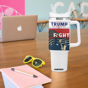 Donald Trump 2024 Tumbler With Handle Trump Assassination Attempt Fight Never Surrender Make America Great 2024 Campaign President Election TB10 Print Your Wear