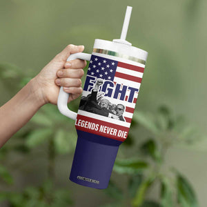 2024 Unstoppable Trump Survived Assassination Attempt Survivor Tumbler With Handle Legend Never Die You Missed Trump Fight Fist Pump American Flag TB10 Print Your Wear