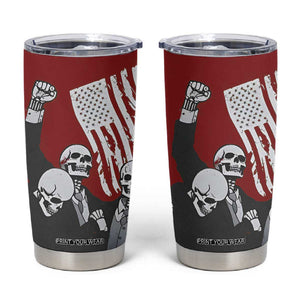 2024 Unstoppable Trump Skeleton Halloween Tumbler Cup Survived Assassination Attempt Survivor You Missed Trump Fight Fist Pump American Flag TB10 Red Print Your Wear