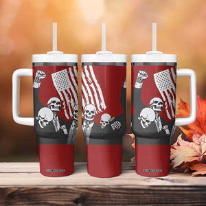 2024 Unstoppable Trump Skeleton Halloween Tumbler With Handle Survived Assassination Attempt Survivor You Missed Trump Fight Fist Pump American Flag TB10 Print Your Wear