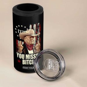 Funny Trump 4 in 1 Can Cooler Tumbler You Missed Bitch Middle Fingers Trump 2024 TB10 Print Your Wear