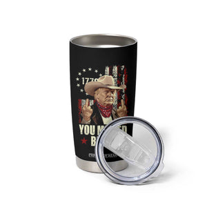 Funny Trump Tumbler Cup You Missed Bitch Middle Fingers Trump 2024 TB10 Print Your Wear