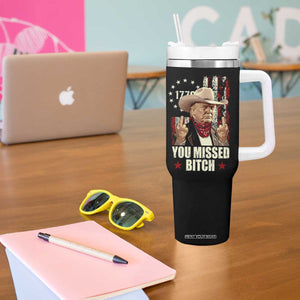 Funny Trump Tumbler With Handle You Missed Bitch Middle Fingers Trump 2024 TB10 Print Your Wear