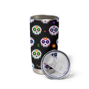 Personalized Sugar Skull Tumbler Cup Custom Name Da De Los Muertos Day Of The Dead Halloween Gift TB10 Print Your Wear