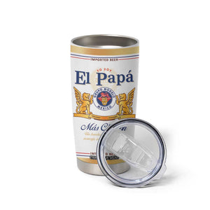 Fathers day Dia del Padre Tumbler Cup El Papa Mas Chingon Mexican Dad Husband Beer TB10 Print Your Wear