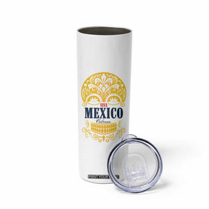 Viva Mexico Cabrones Sugar Skull Skinny Tumbler Independence Day Mexico Mexican Beer TB10 Print Your Wear