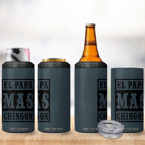 Mexican Dad Husband 4 in 1 Can Cooler Tumbler El Papa Mas Chingon Fathers day Dia del Padre TB10 Print Your Wear