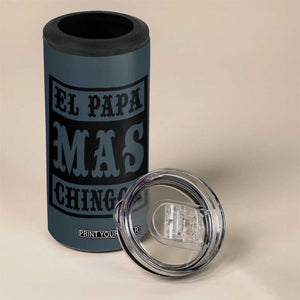 Mexican Dad Husband 4 in 1 Can Cooler Tumbler El Papa Mas Chingon Fathers day Dia del Padre TB10 Print Your Wear