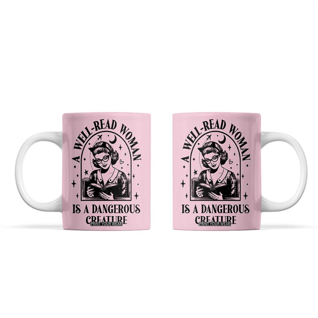 Book Lovers Gifts For Women Coffee Mug Funny Readers Librarians Bookaholics TB10 Pink Print Your Wear