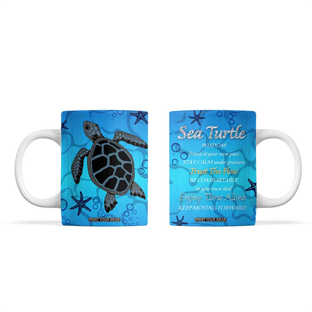 Sea Turtle Gifts For Women Coffee Mug Ocean Beach Themed Animal Lover Gift TB10 Blue Print Your Wear