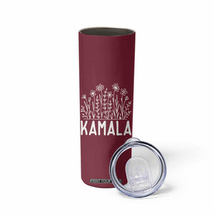 Harris 2024 Skinny Tumbler Kamala Madam President USA America 2024 Election Flower TB10 Print Your Wear