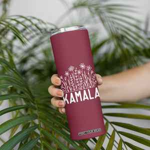 Harris 2024 Skinny Tumbler Kamala Madam President USA America 2024 Election Flower TB10 Print Your Wear