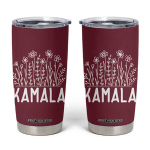 Harris 2024 Tumbler Cup Kamala Madam President USA America 2024 Election Flower TB10 Red Print Your Wear