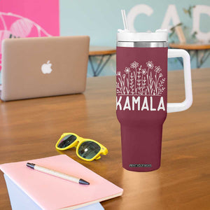 Harris 2024 Tumbler With Handle Kamala Madam President USA America 2024 Election Flower TB10 Print Your Wear