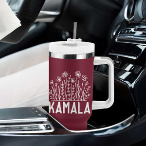 Harris 2024 Tumbler With Handle Kamala Madam President USA America 2024 Election Flower TB10 Print Your Wear