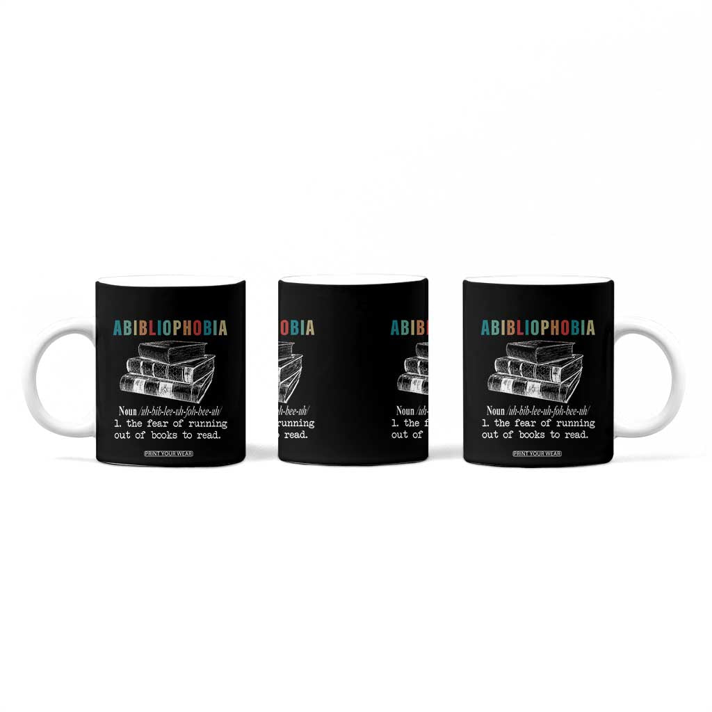 Funny Book Lovers Coffee Mug Abibliophobia Hilarious Bookworm TB10 Print Your Wear