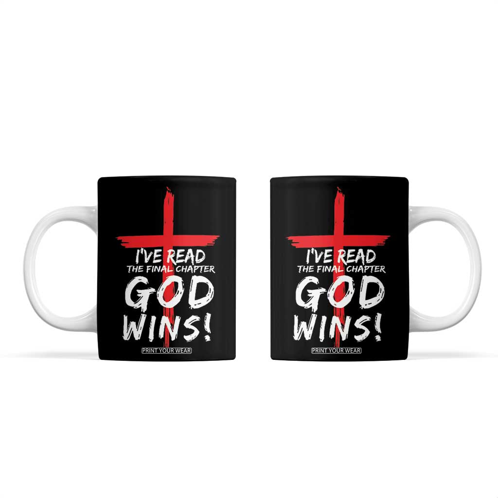 Christian Gifts Coffee Mug I've Read The Final Chapter God Wins Faith Cross TB10 Black Print Your Wear