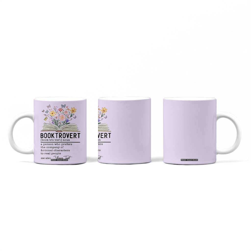 Personalized Booktrovert Coffee Mug Custom Name Funny Book Lovers Gifts For Women TB10 Print Your Wear