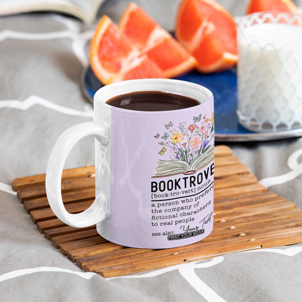 Personalized Booktrovert Coffee Mug Custom Name Funny Book Lovers Gifts For Women TB10 Print Your Wear