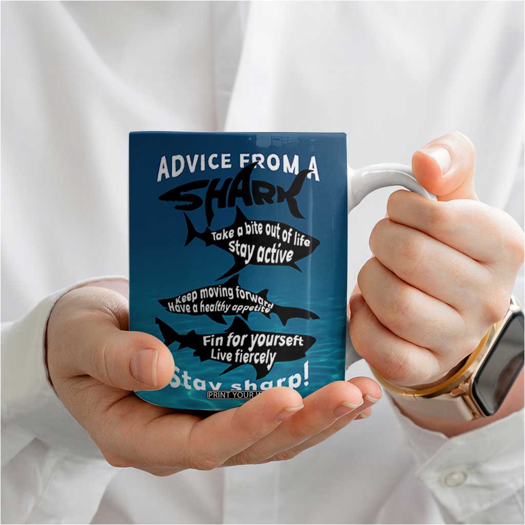 Shark Lovers Coffee Mug Everything Will Kill You So Choose Something Fun TB10 Print Your Wear