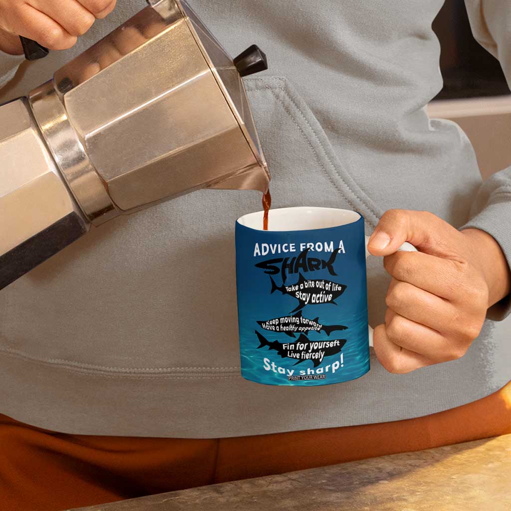 Shark Lovers Coffee Mug Everything Will Kill You So Choose Something Fun TB10 Print Your Wear