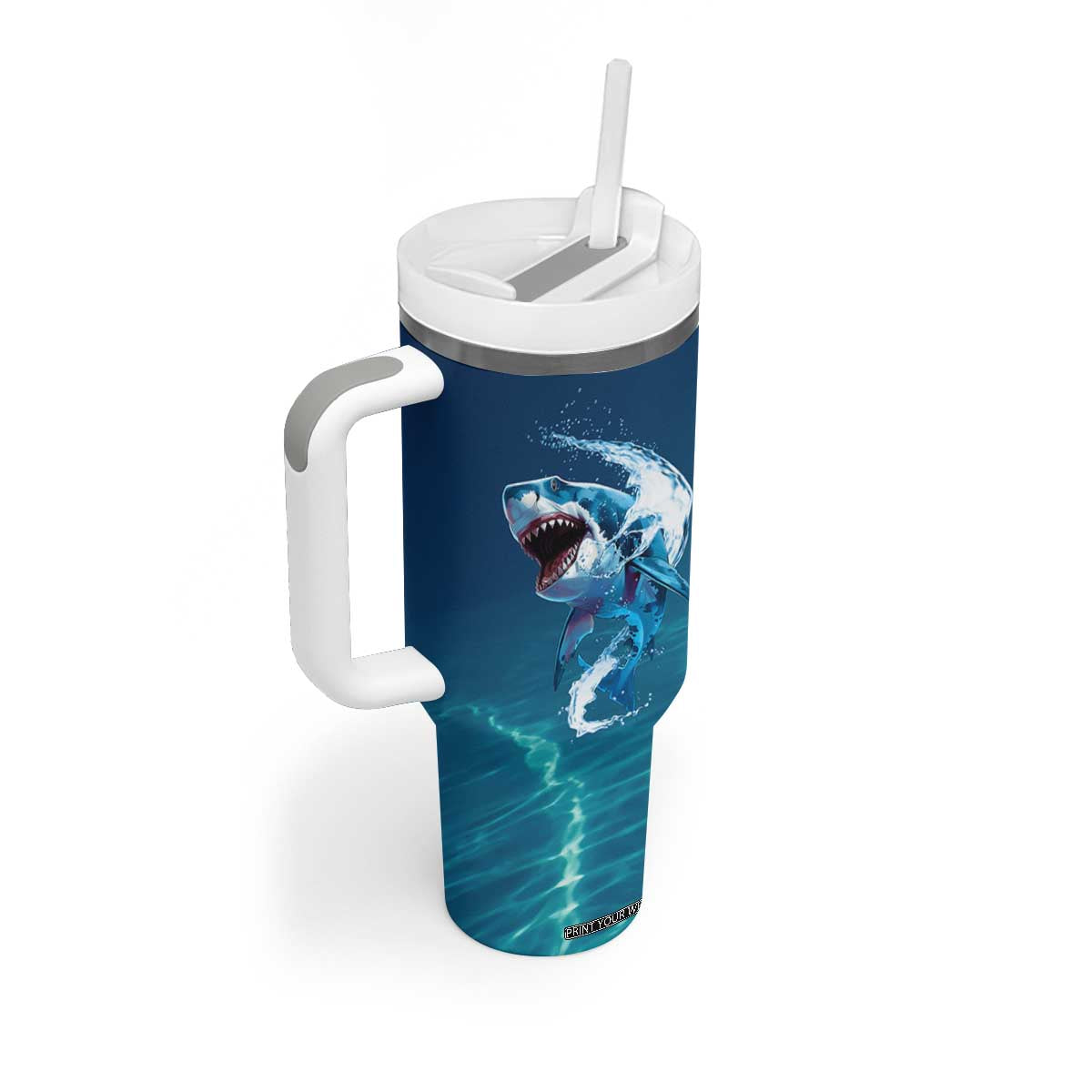 Shark Lovers Tumbler With Handle Everything Will Kill You So Choose Something Fun TB10 Print Your Wear