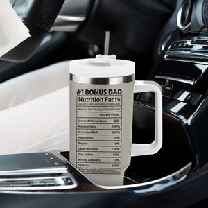 Best Bonus Dad Ever Tumbler With Handle Stepdad Fathers Day Gifts From Stepdaughter Stepson TB10 Print Your Wear