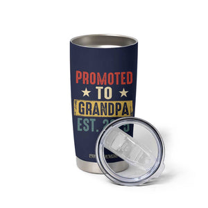 New Granddad Tumbler Cup Promoted To Grandpa Est.2025 Vintage TB10 Print Your Wear