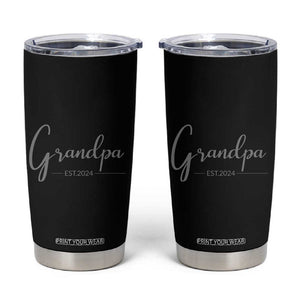 Promoted To Grandpa Tumbler Cup Granddad Est.2024 Pregnancy Announcement Gifts for New Grandparents TB10 Black Print Your Wear