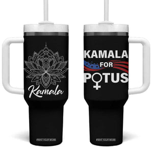 Harris Madam President Tumbler With Handle Kamala For Potus TB10 One Size: 40 oz Black Print Your Wear