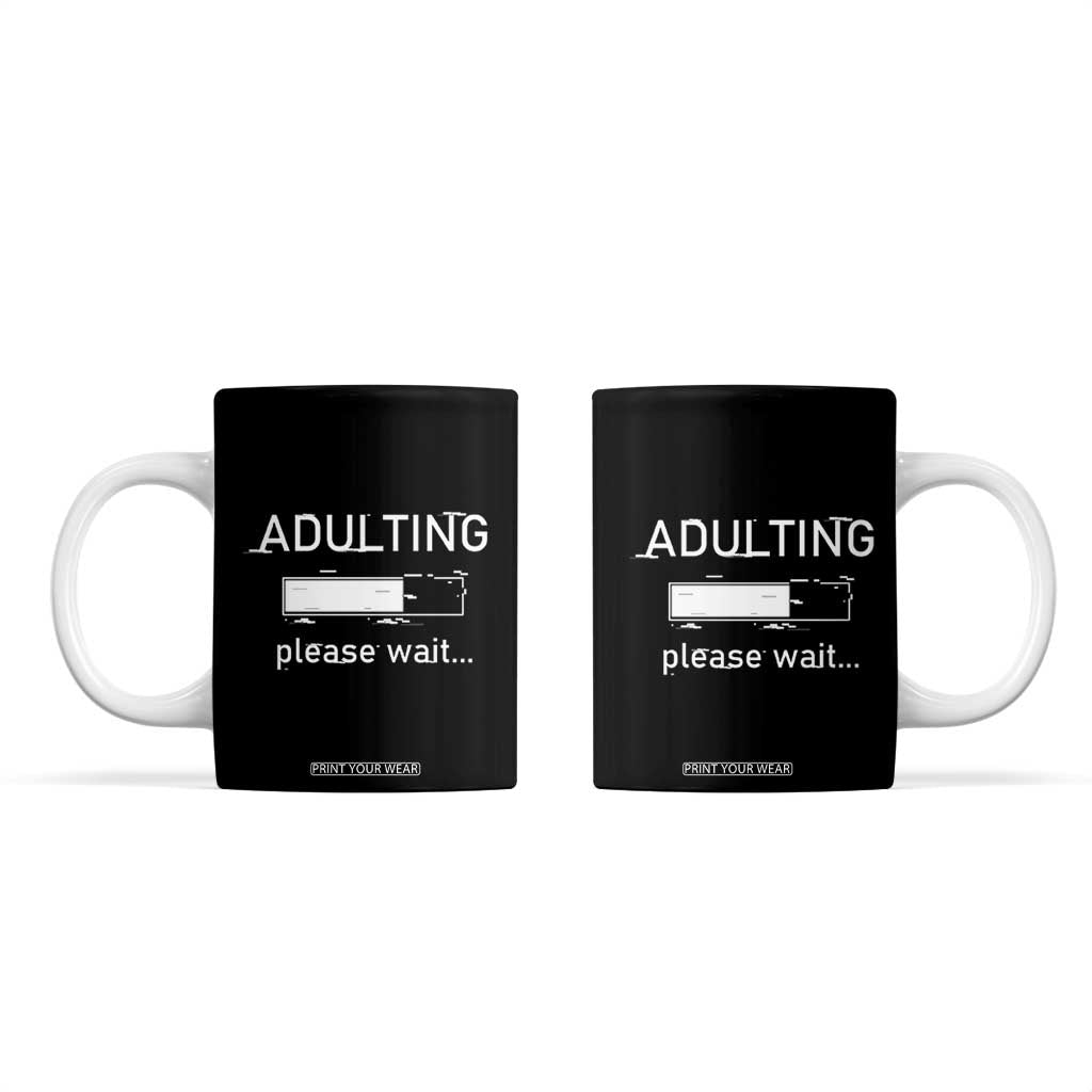 18th Birthday Gifts Coffee Mug Adulting Please Wait 2008 18th Birthday For Boys Girls TB10 Black Print Your Wear