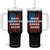 Funny Beer Alcohol Drunk Tumbler With Handle Make America Drunk Again American Flag USA 4th July TB10 One Size: 40 oz Black Print Your Wear