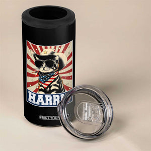 Kamala Madam President 4 in 1 Can Cooler Tumbler Harris Funny Cat Lady TB10 Print Your Wear