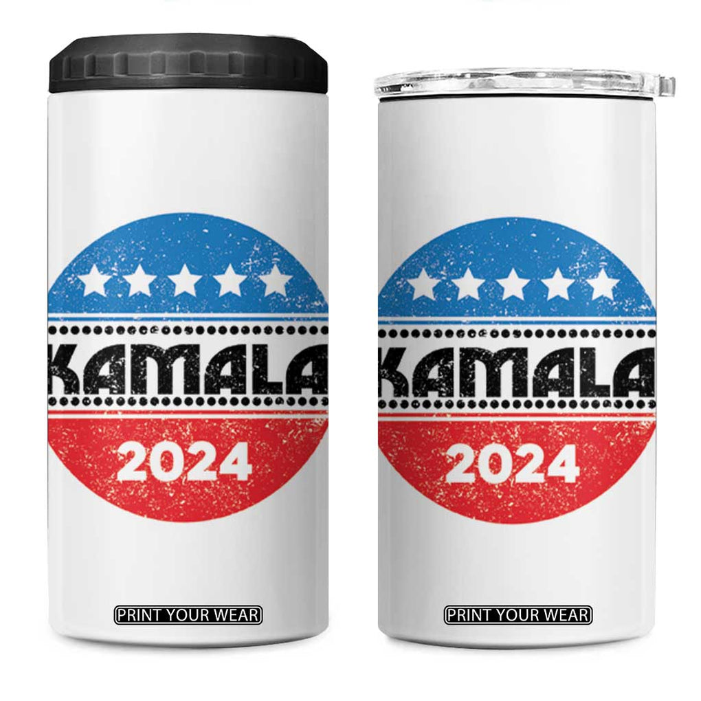 Harris Madam President 4 in 1 Can Cooler Tumbler Kamala 2024 TB10 One Size: 16 oz White Print Your Wear