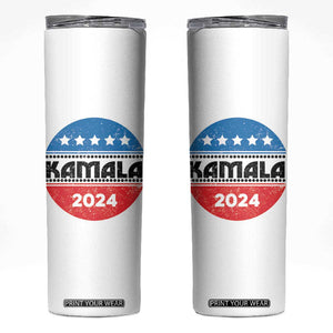 Harris Madam President Skinny Tumbler Kamala 2024 TB10 White Print Your Wear