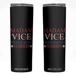 Harris 2024 Skinny Tumbler Madam President Fans Of Kamala TB10 Black Print Your Wear