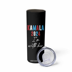 Kamala 2024 I'm With Her Skinny Tumbler Vote Madam Harris For President TB10 Print Your Wear